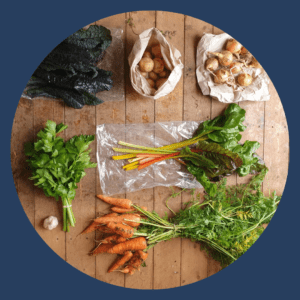 vegetables on a table